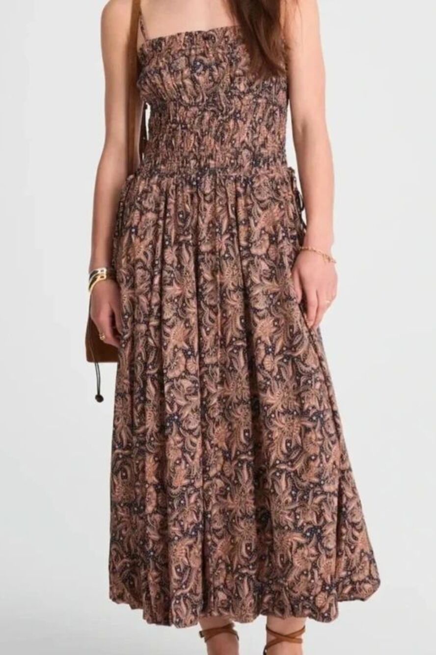 Madewell Paisley Smocked Midi Dress NWT Size 0 (XS)